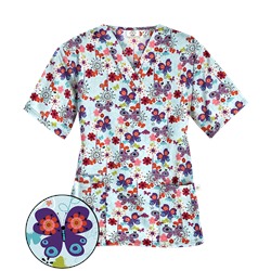 Happy Scrubs® Oh Happy Day Amazing Aqua Scrub Top