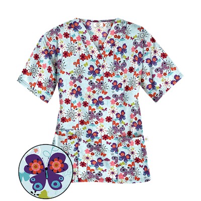 Happy Scrubs® Oh Happy Day Amazing Aqua Scrub Top