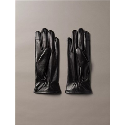Women's Monogram Leather Gloves 100% кожа