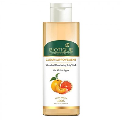 BIOTIQUE Advanced Organics Clear Improvement Vitamin C Illuminating Body Wash Очищающий гель для душа с витамином С 200мл