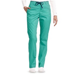 White Cross Scrubs Allure Flat Front Drawstring Pant