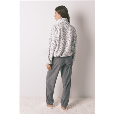 Pijama largo polar animal print
