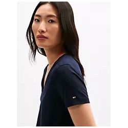 Relaxed Fit Drapey V-Neck T-Shirt