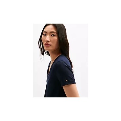 Relaxed Fit Drapey V-Neck T-Shirt