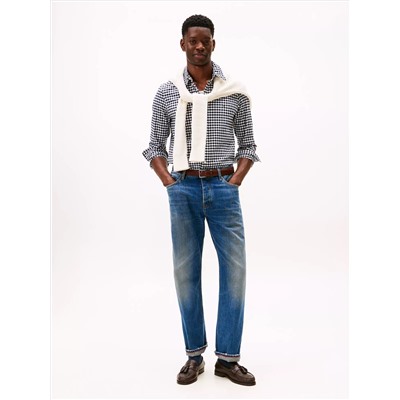 Slim Fit Stretch Gingham Oxford Shirt