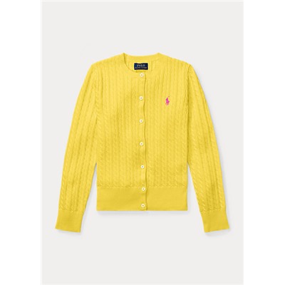 Girls 7-16 Mini-Cable Cotton Cardigan
