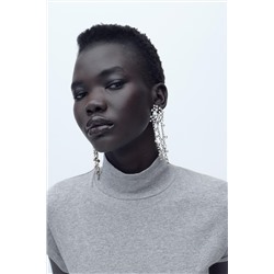 RIBBED HIGH NECK T-SHIRT
