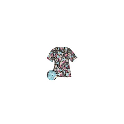 UA Dog Park Black Print Scrub Top