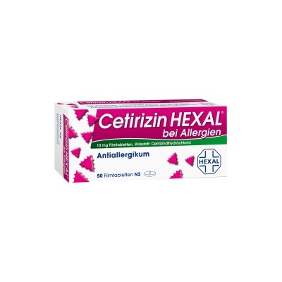 Цетиризин HEXAL® при аллергии 10 мг  50штук