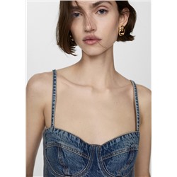 Top crop denim