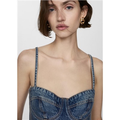 Top crop denim