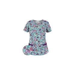 UA Beautiful Day Cool Blue Scrub Top