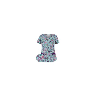 UA Beautiful Day Cool Blue Scrub Top