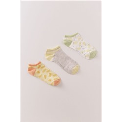 Pack 3 calcetines cortos print frutas