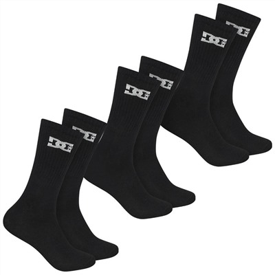 DC Shoes Sport Crew Unisex Socken 3 Paar schwarz DC-02 CREW