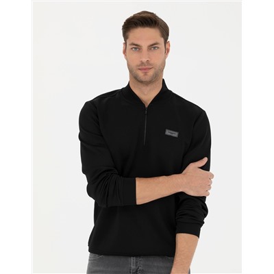 Siyah Regular Fit Sweatshirt