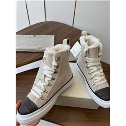 Теплые женские высокие кеды Brunell*o Cucinell*i