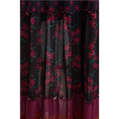 Falda larga volantes boho