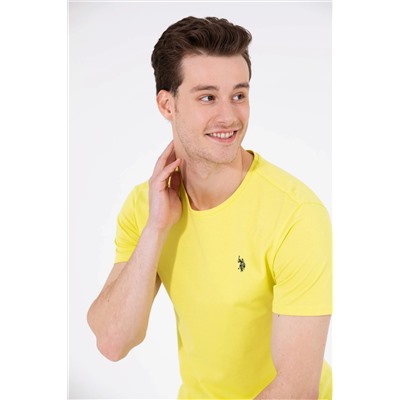 Erkek Neon Sarı Basic Tişört