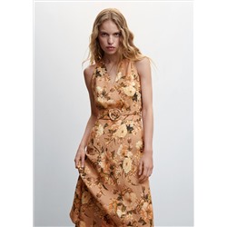 Vestido lino flores