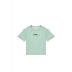 Erkek Çocuk Su Yeşili Comfort Basic Bisiklet Yaka Tişört