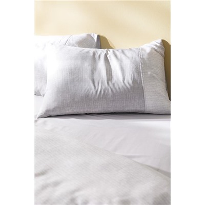 Adelya King Size %100 Pamuk Madame Coco Crep Baskılı Nevresim Takımı - Gri