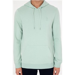 Erkek Su Yeşili Basic Sweatshirt
