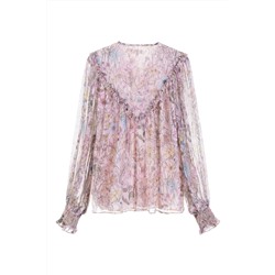 Blusa de seda Rosa claro
