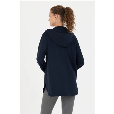 Kadın Lacivert Kapüşonlu Sweatshirt