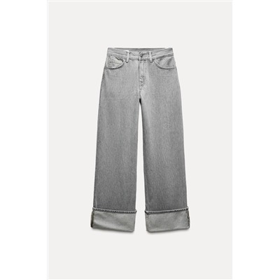 TRF HIGH-WAIST WIDE-LEG JEANS WITH BELT LOOP