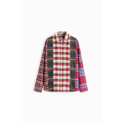 CHECK PATCHWORK SHIRT