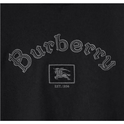 Мужская  хлопковая футболка с вышитыми буквами Burberr*y