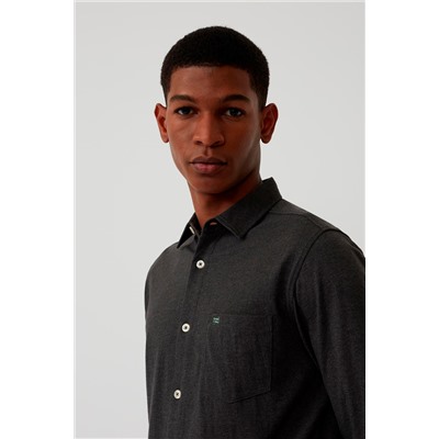 Camisa Gris oscuro jaspeado