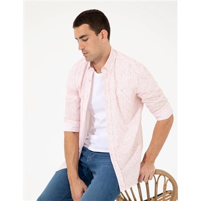 Kiremit Slim Fit Uzun Kollu Gömlek