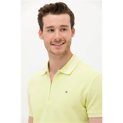Erkek Açık Sarı Polo Yaka T-Shirt