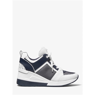 MICHAEL MICHAEL KORS Georgie Mixed-Media Trainer Style# 43S0GEFP1L