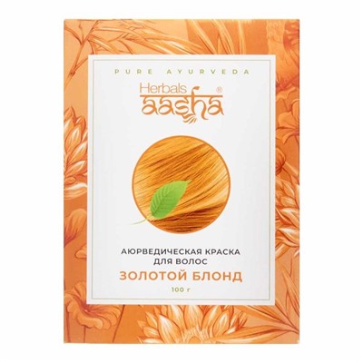 AASHA HERBALS Hair dye Golden Blonde Краска для волос Золотой Блонд 100г