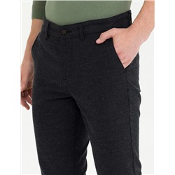 Siyah Slim Fit Kanvas Pantolon