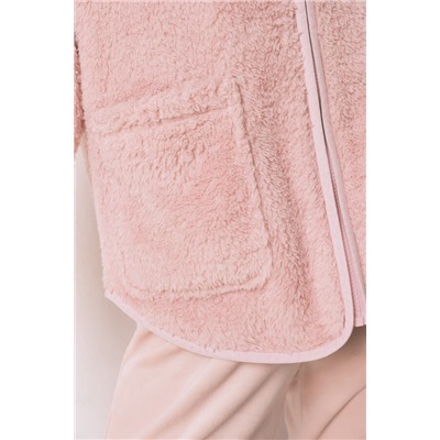 Bata corta tejido pelo rosa lurex