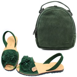 ZAPATOS · 3206 lazo verde+AB.Z · Pelle · mochila serraje (610)