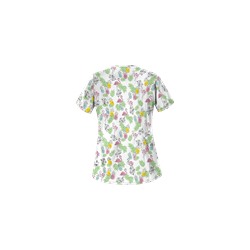 UA Stand Tall White Print Scrub Top