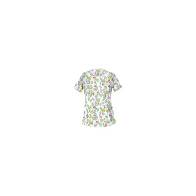 UA Stand Tall White Print Scrub Top