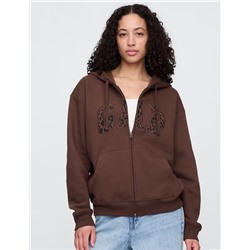 Relaxed Gap Logo Zip Hoodie