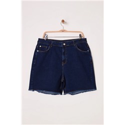 Açık Mavi Yüksek Bel Esnek Skinny Denim Şort & Bermuda TBBSS22AP0008
