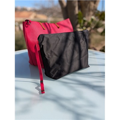 Шоппер из натуральной кожи от испанского производителя PELLE- SHOPPER PIEL (710) Rojo Распродажа