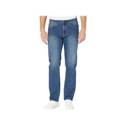 U.S. POLO ASSN. Stretch Slim Straight Five-Pocket Denim Jeans in Blue Medium Enzyme