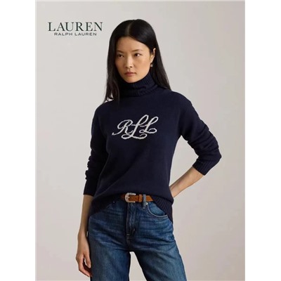 Женский  жаккардовый свитер с высоким воротом RALPH LAURE*N ОРИГИНАЛ!