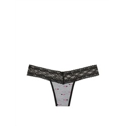 STRETCH COTTON Lace-waist Thong Panty