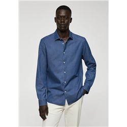Camisa regular fit chambray algodón