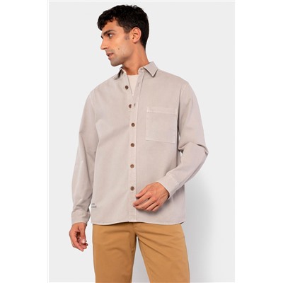 Sobrecamisa regular fit Gris claro